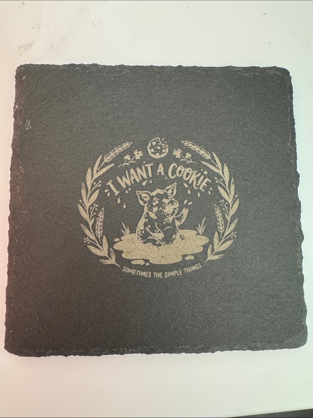 Custom Slate Coasters! (Laser engraved)